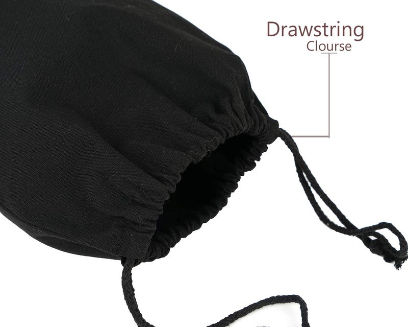Lanyani 6 Packs Bank Coin Money Cash Bag Sacks, 12" x 17" Canvas Deposit Change Transit Bags with Drawstring, Heavy Duty, Black - Image 3
